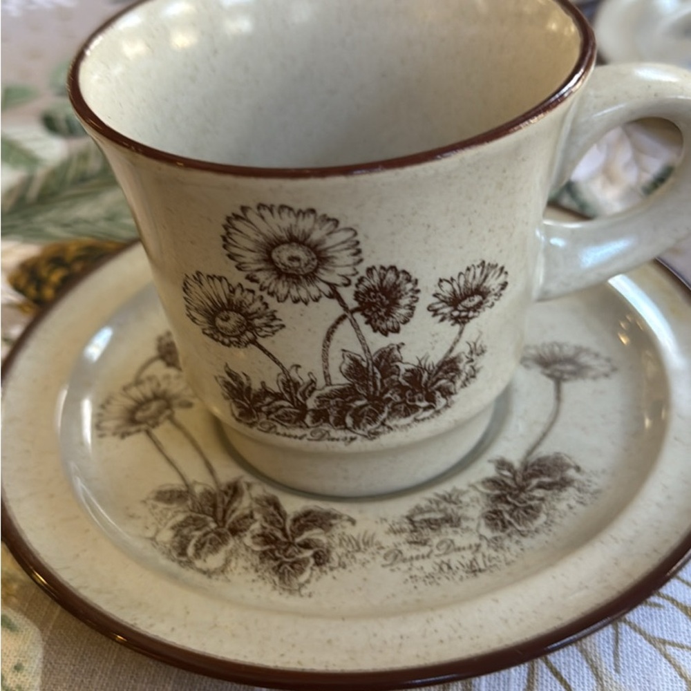 Noritake -Desert Flowers Pattern-Coffee/Tea Cups & Saucers- SALE!!!!